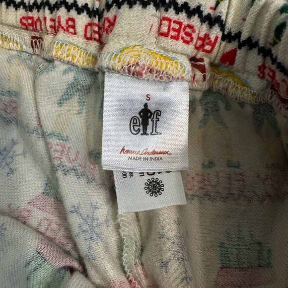 Hanna Andersson Elf Raised By Elves Pajama Set Flannel Bottoms Stretch Top Small - Picture 6 of 12